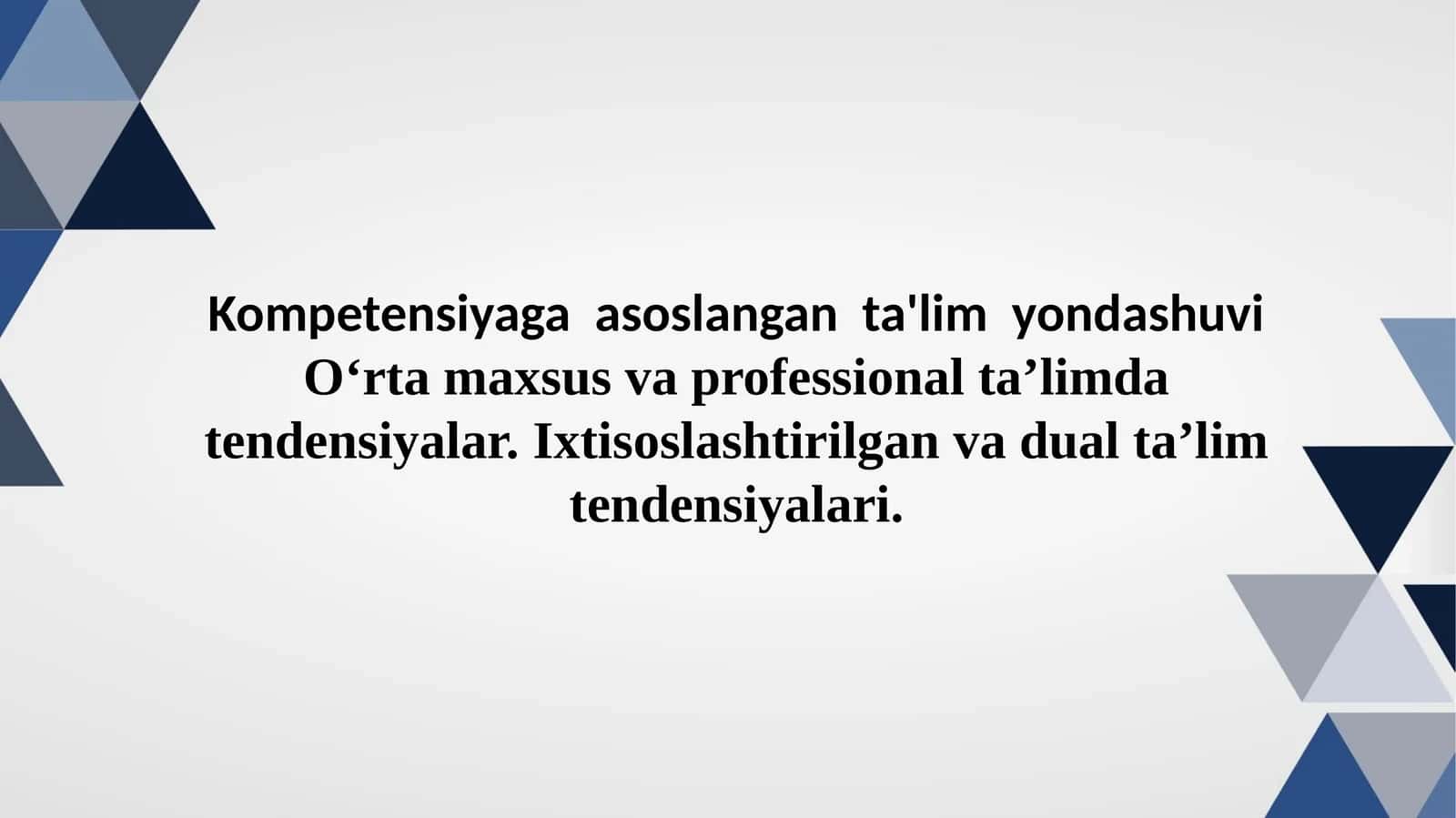 Kompetensiyaga asoslangan ta'lim yo'ndashuvi 1