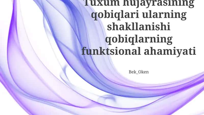 Tuxum po'stlog'ining tuzilmalari 1
