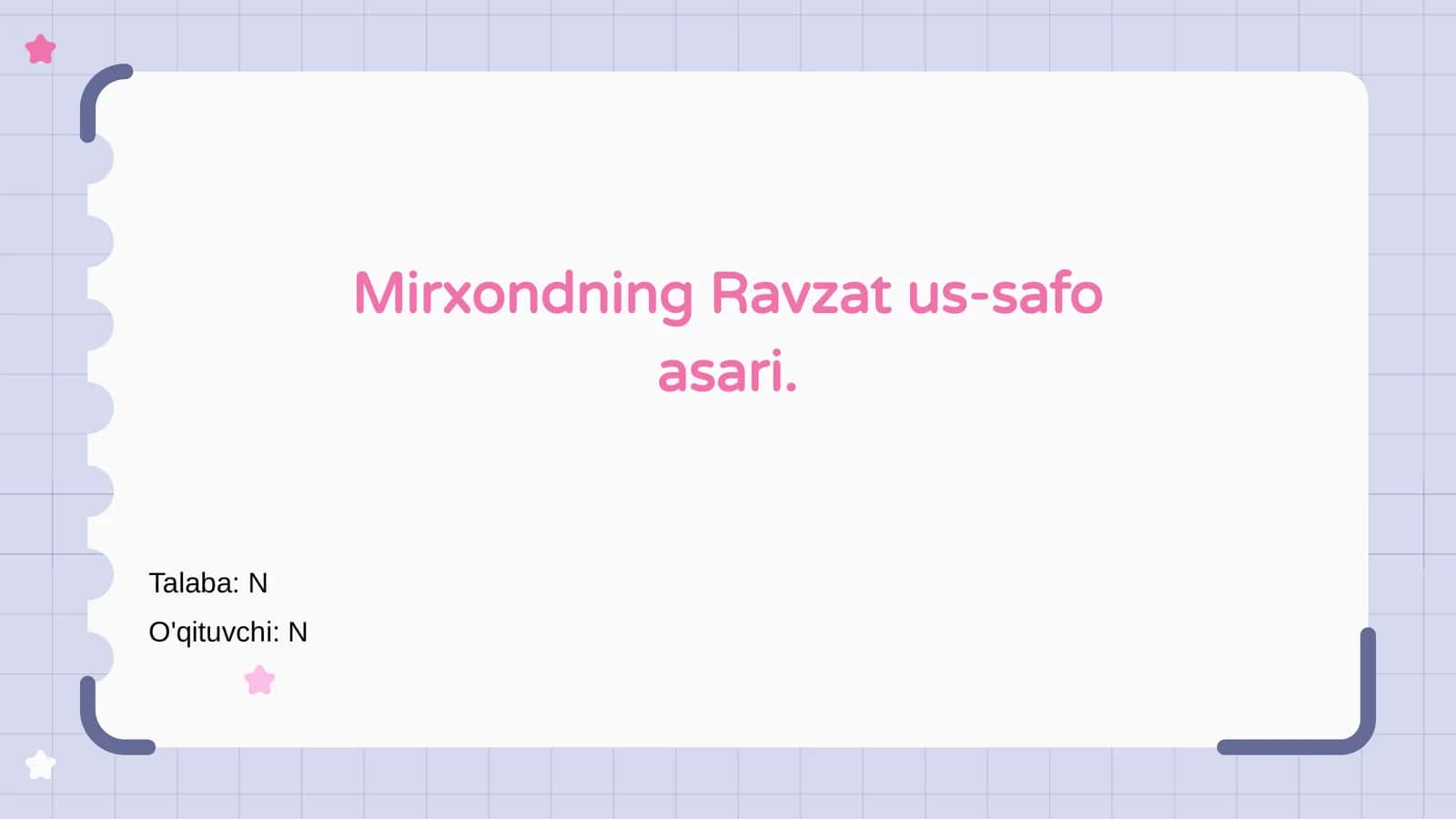 Ravzat us-safo asari 1