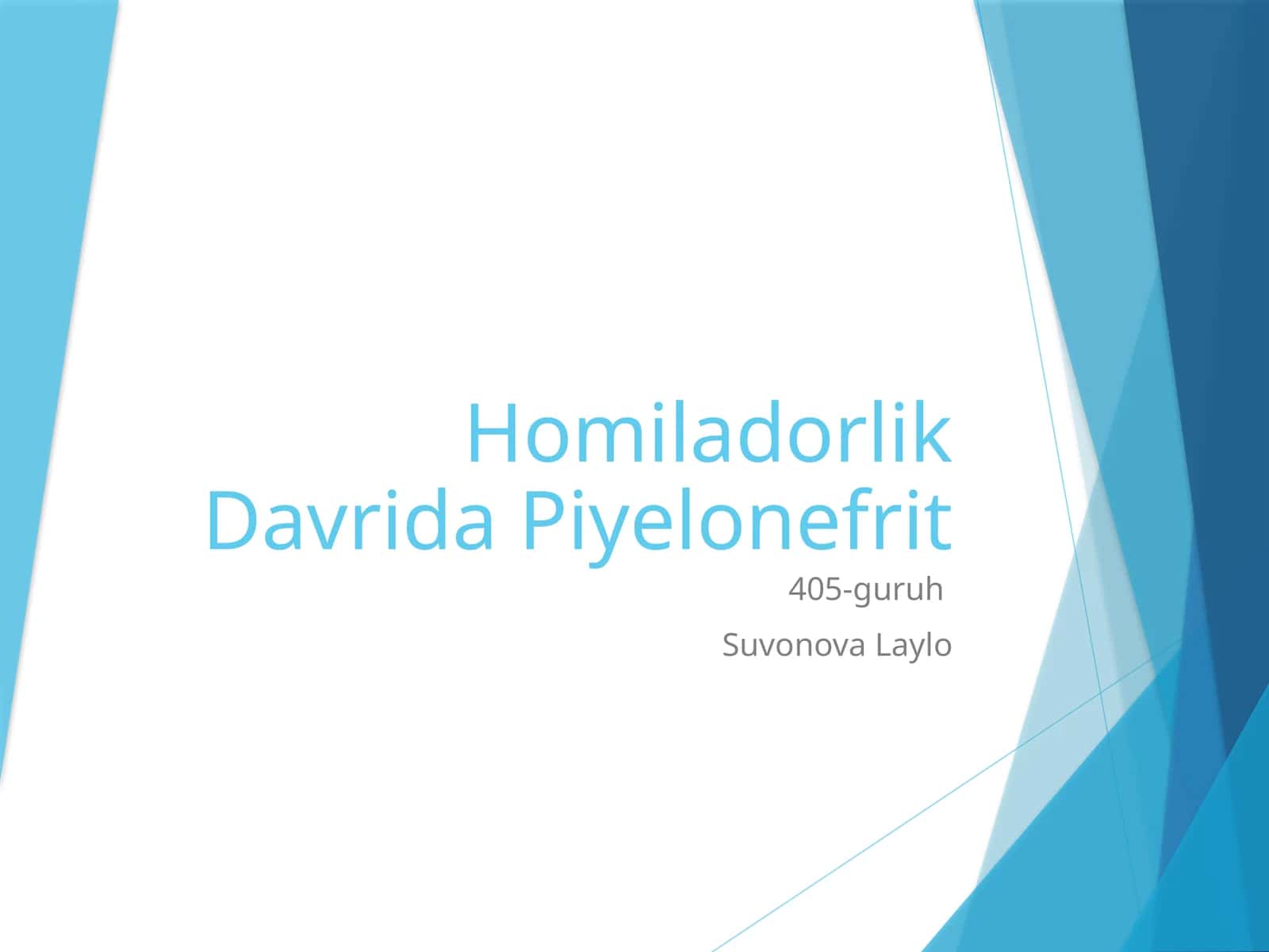 Homiladorlik Davrida Piyelonefrit 1