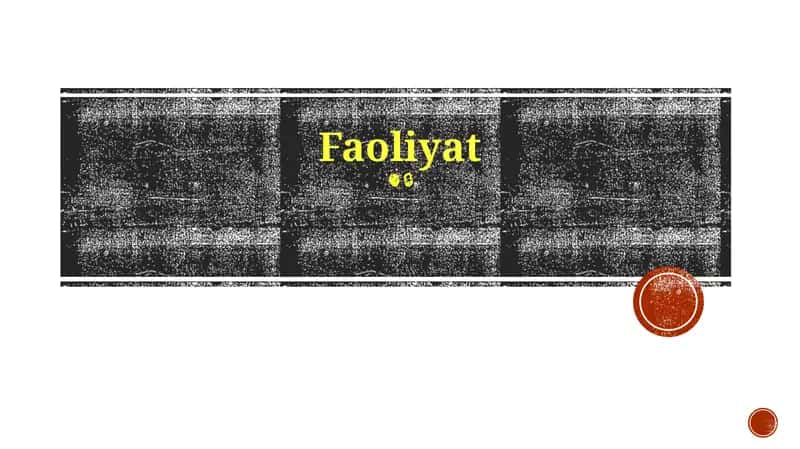 Faoliyat 1