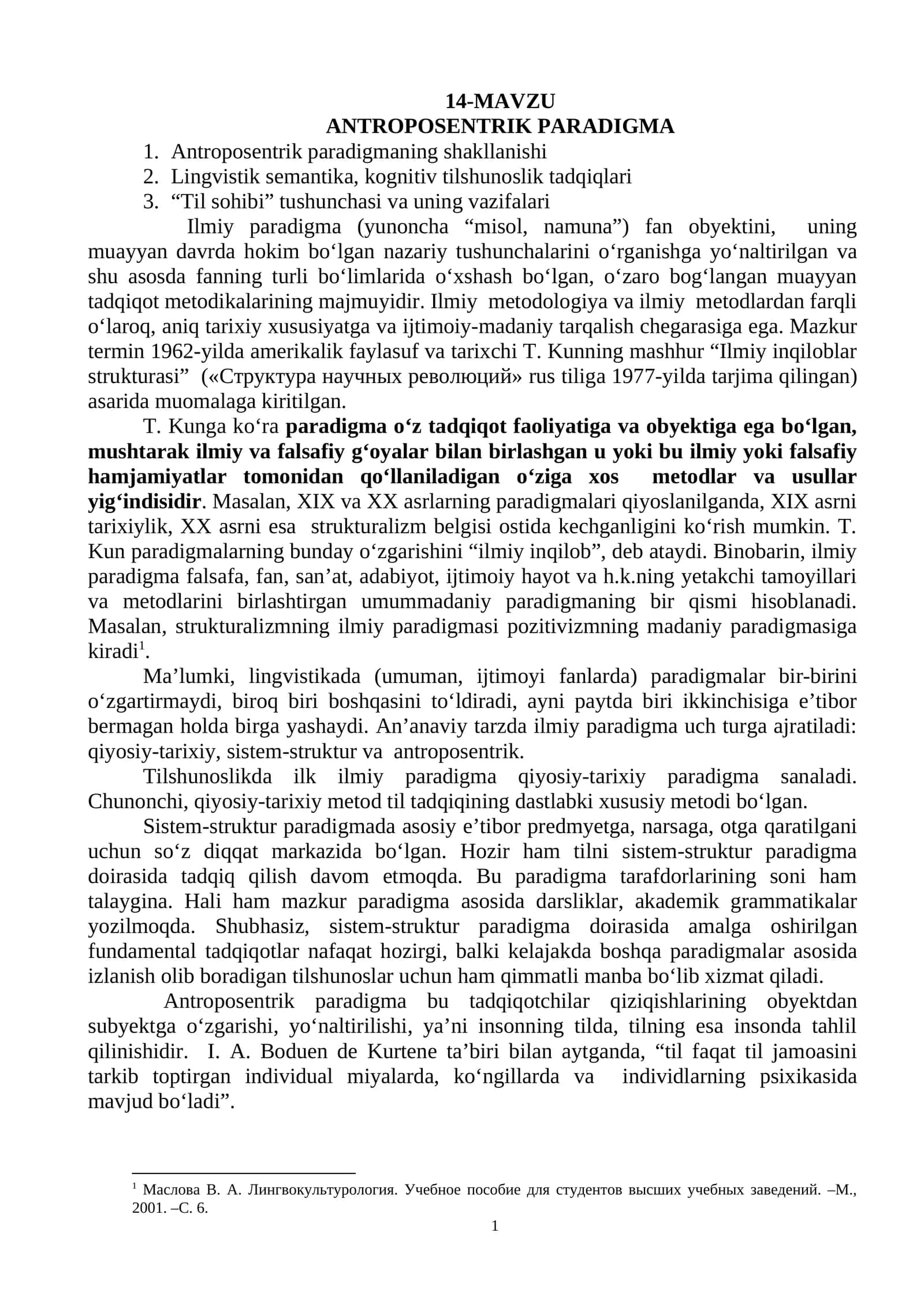 ANTROPOSENTRIK PARADIGMA 1