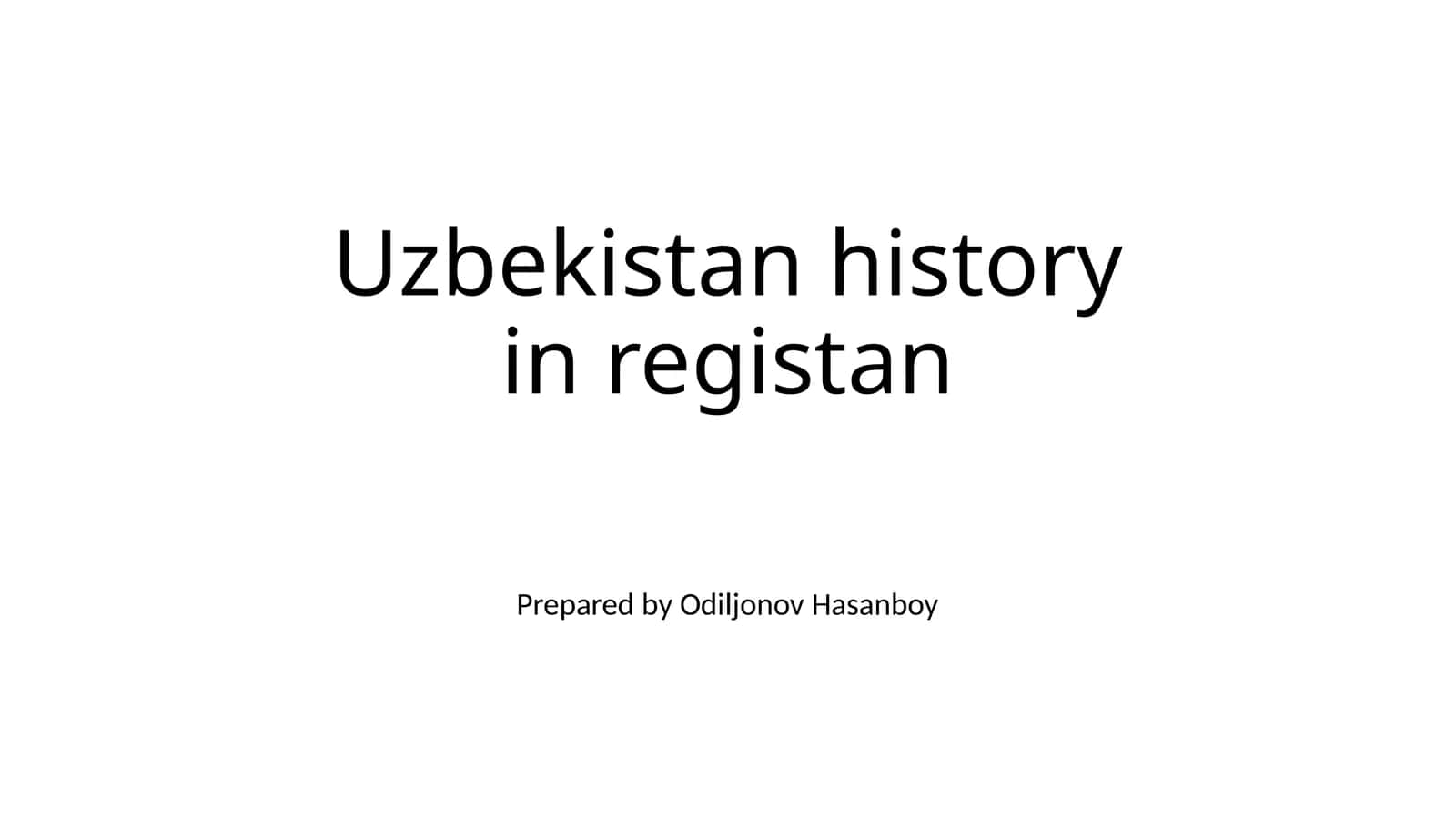 Uzbekistan historyin registan 1