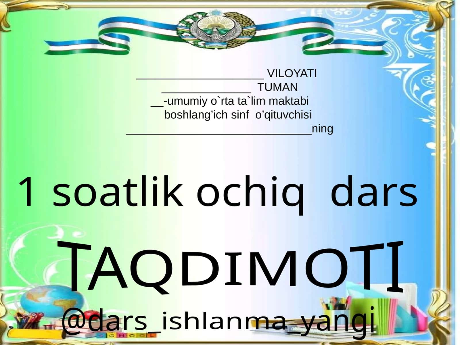 1 soatlik ochiq dars 1