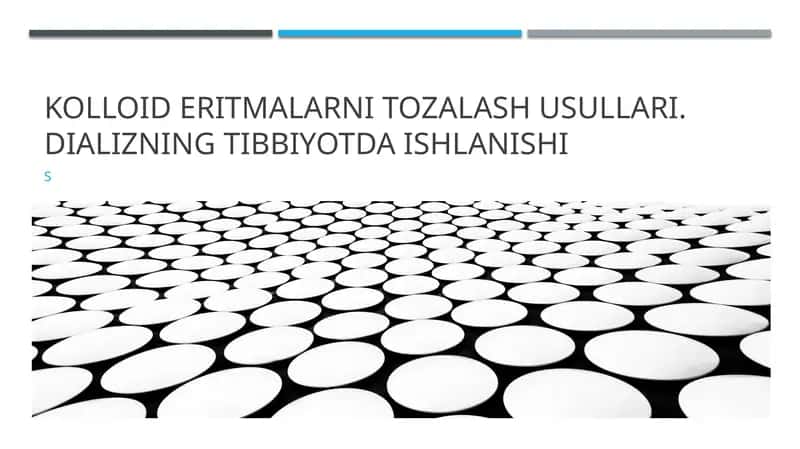 Kolloideritmalarni tozalash usullari 1