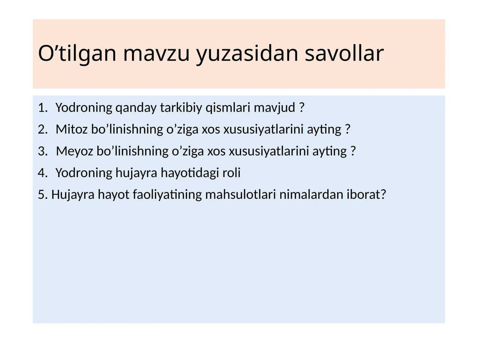 O’simlikto‘qimalari 1