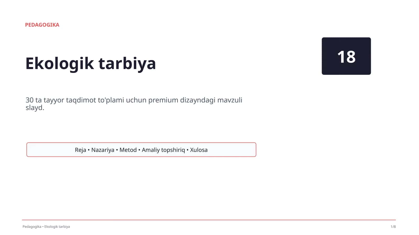 Ekologik tarbiya 1