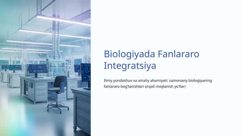 Biologiyada Fanlararo Integratsiya 1
