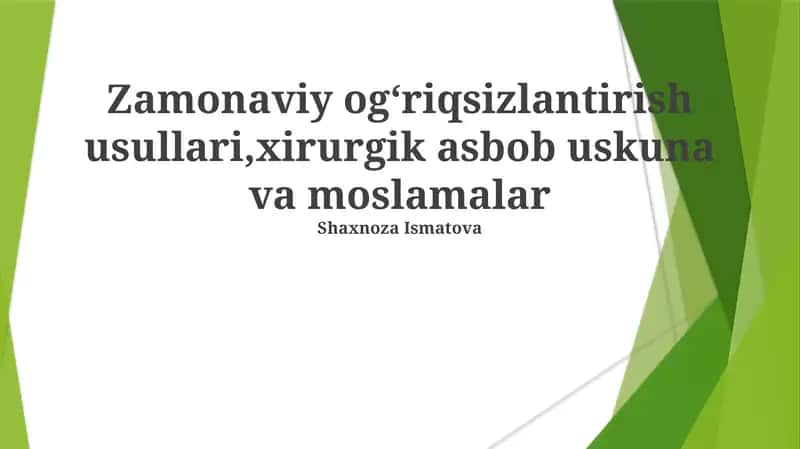 Minimal invaziv jarrohlik uchun asbob-uskunalar 1