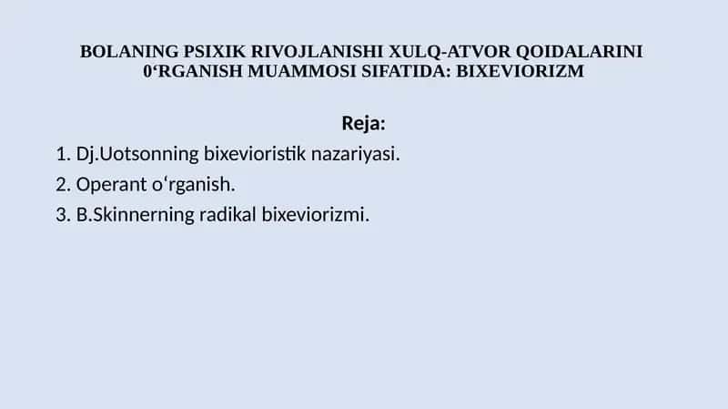 Bixeviorizm 1