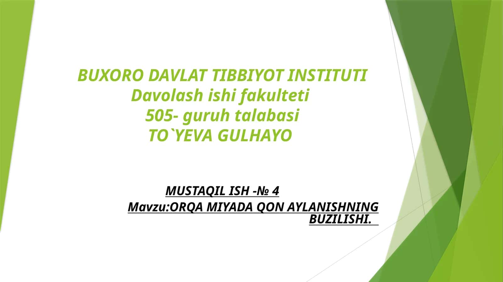 ORQAMIYADA QON AYLANISHNING BUZILISHI 1