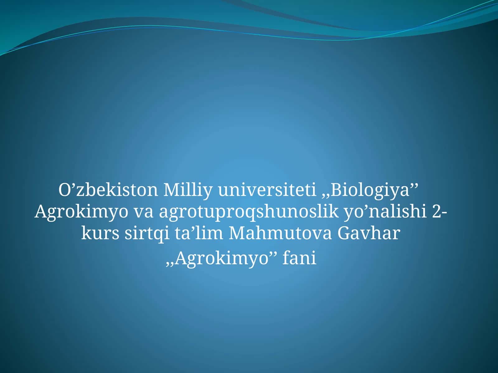 Agrokimyo va agrotuproqshunoslik 1