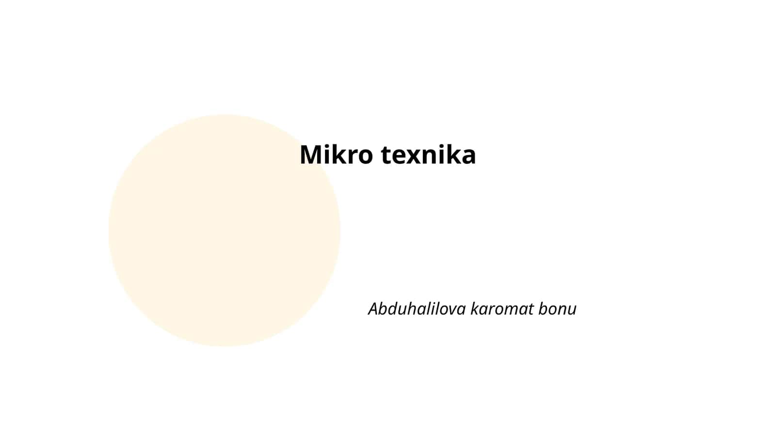 Mikro texnika 1