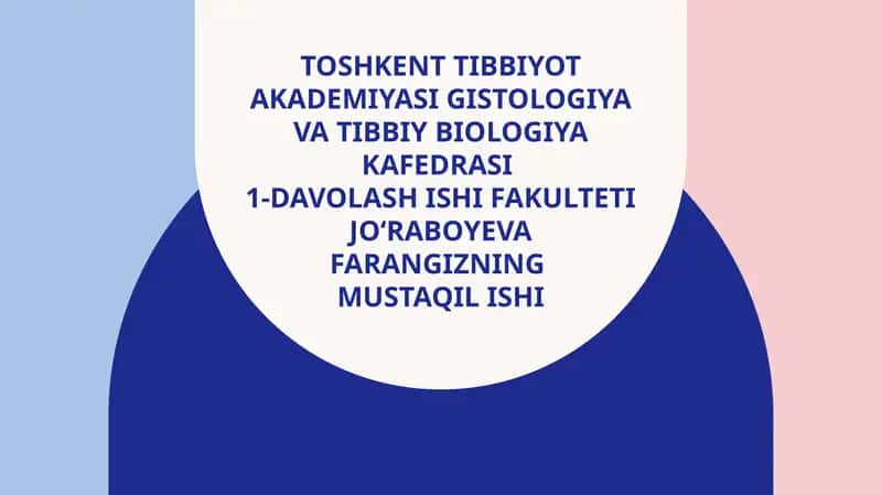 TIBBIYOT PARAZITOLOGIYASI 1