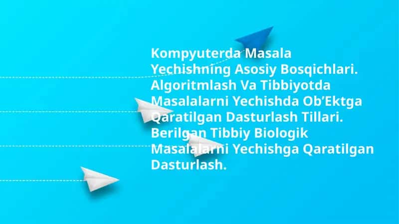 Kompyuterda Masala Yechishning Asosiy Bosqichlari 1