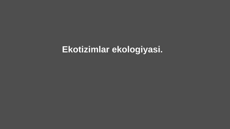 Ekotizimlarekologiyasi 1