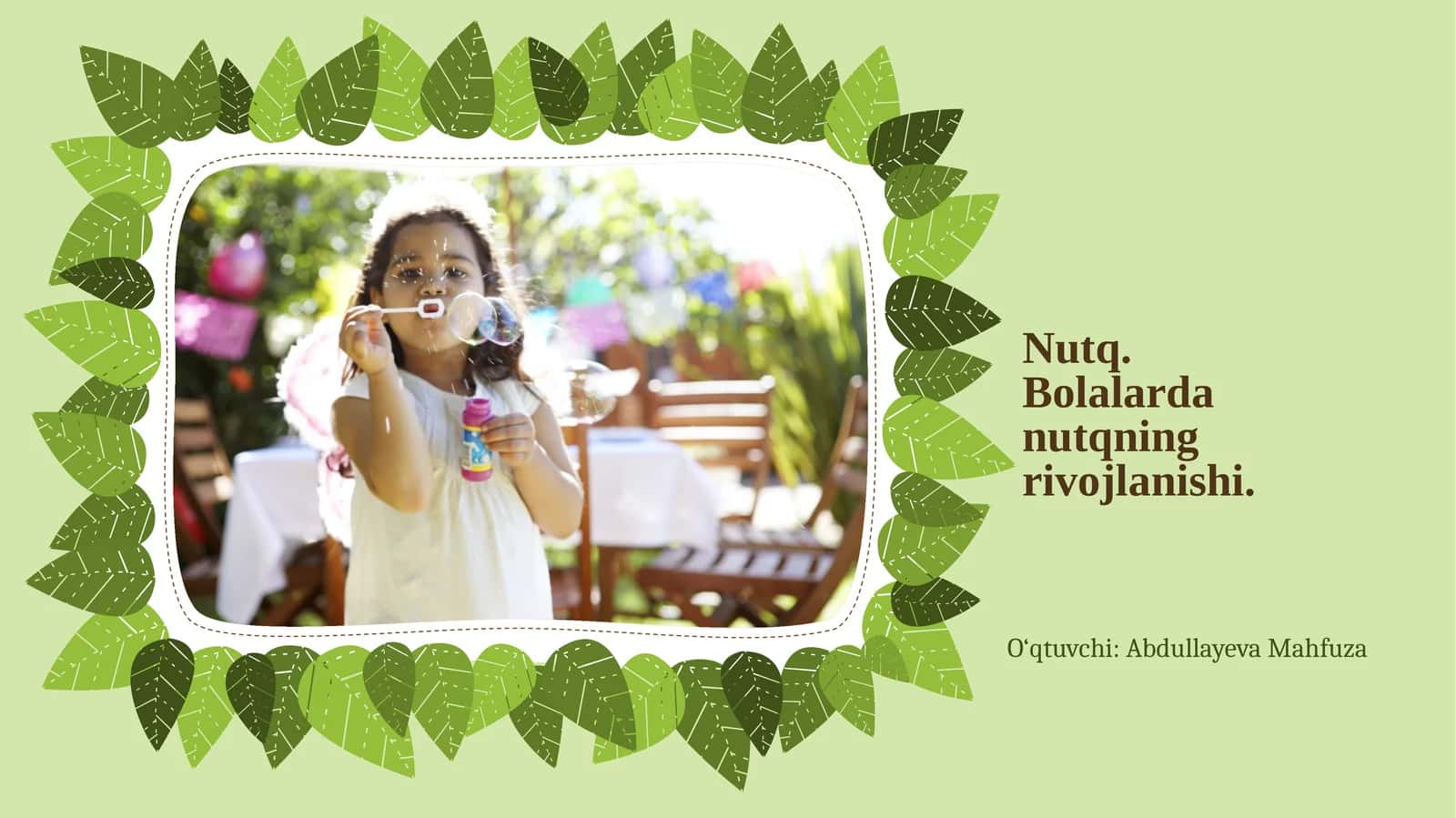 Bolalarda nutqning rivojlanishi 1