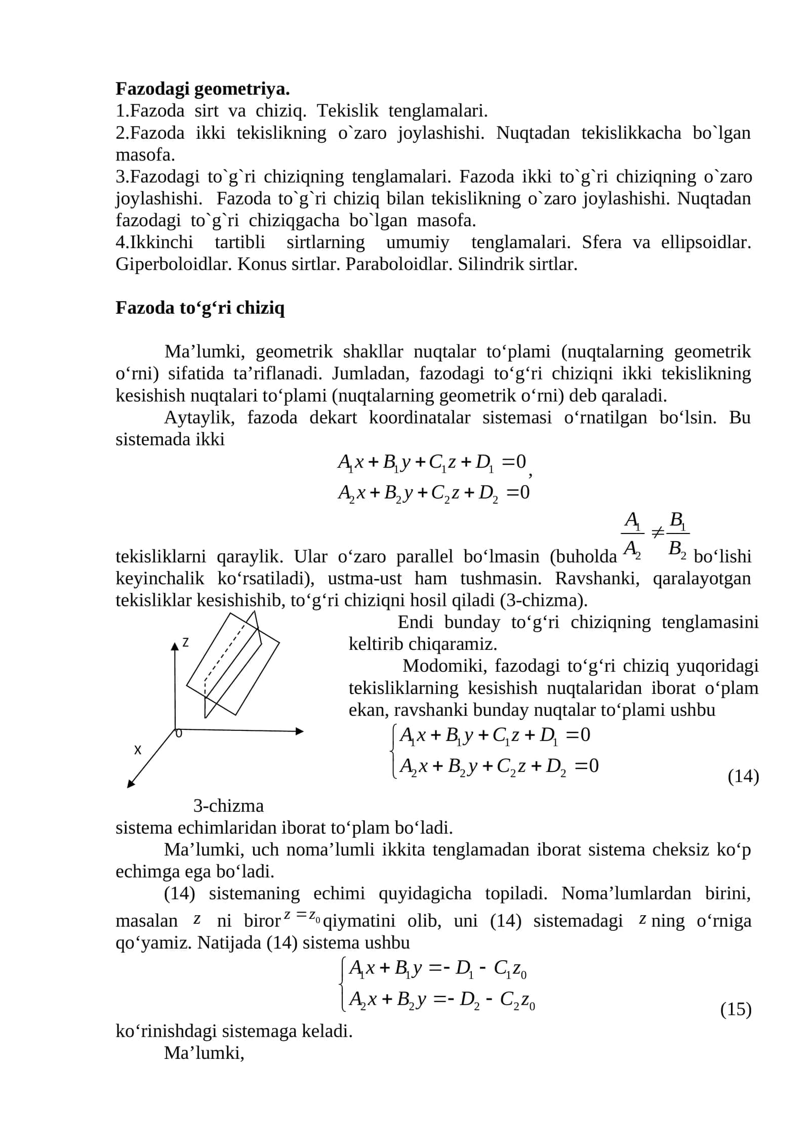Fazodagi geometriya 1
