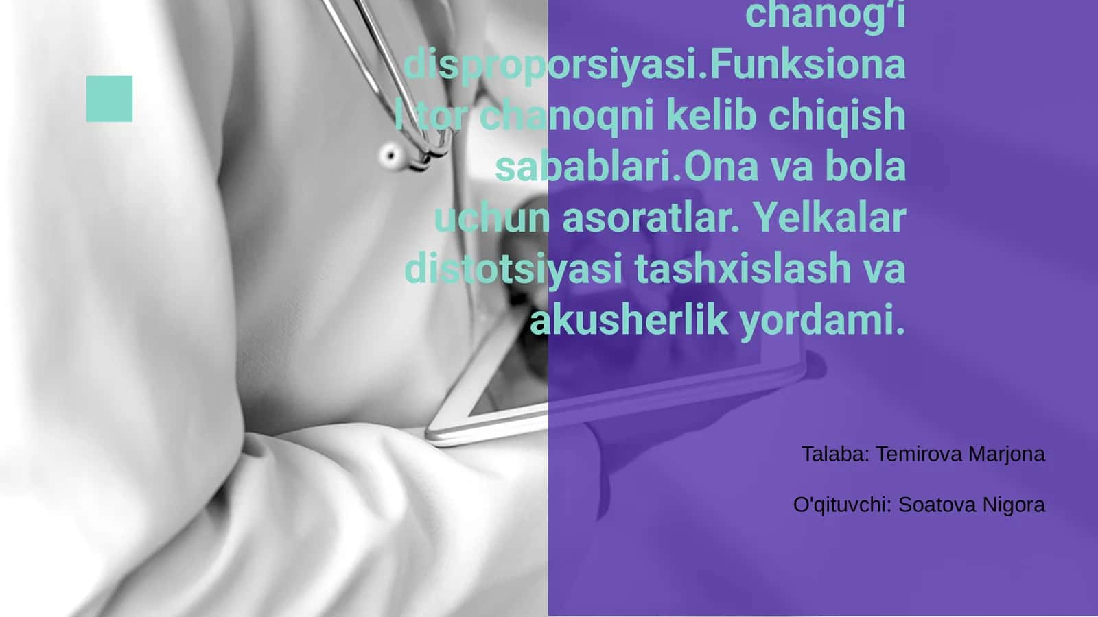 Homila boshi va ona chanogʻi disproporsiyasi 1