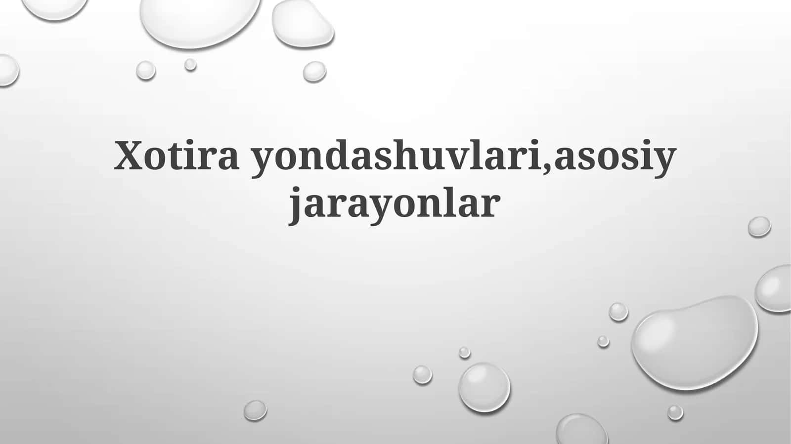 Asosiy Yondashuvlar 1