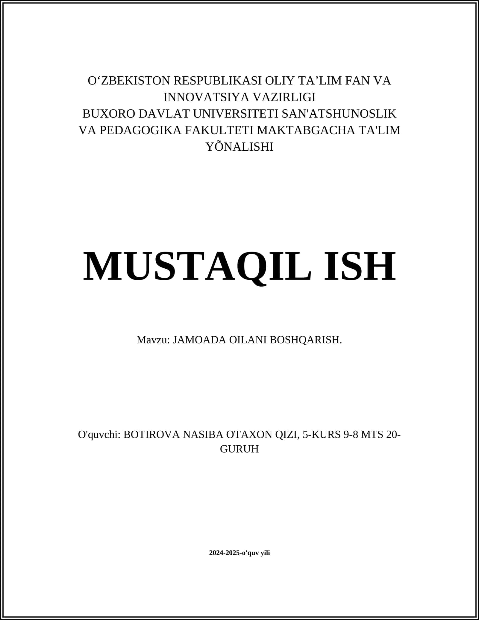 JAMOADA OILANI BOSHQARISH 1