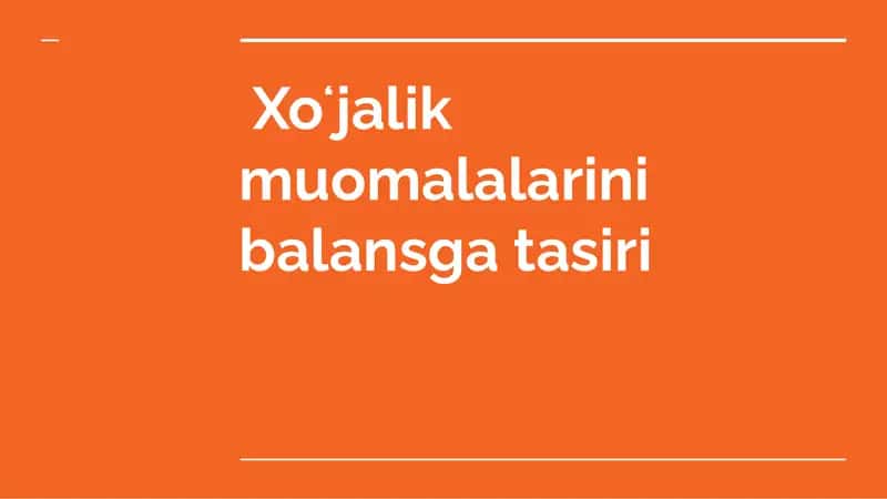 Xoʻjalik muommolarining balansga tasiri 1