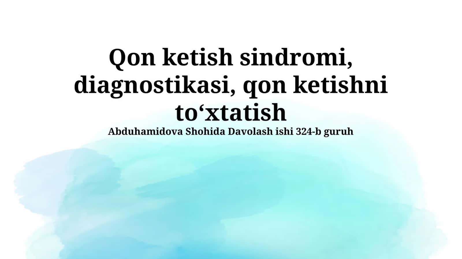 Gemorragik sindrom: ta'rif va tasnif 1