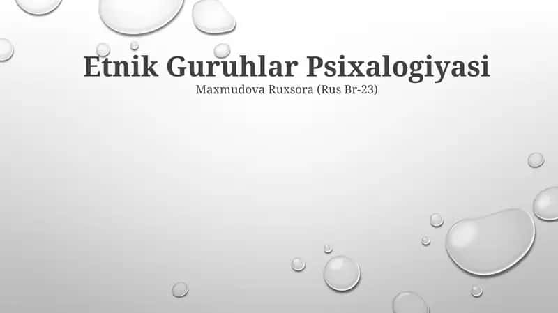 Etnik Guruhlar Psixalogiyasi 1