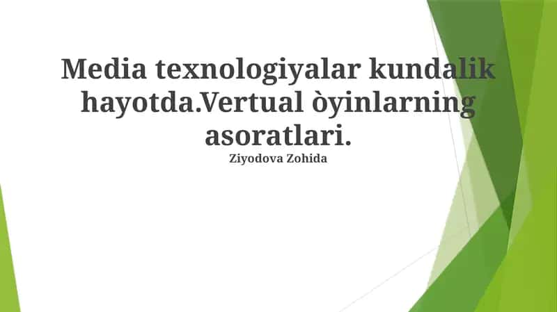 Virtual O'yinlarning Murakkabliklari 1