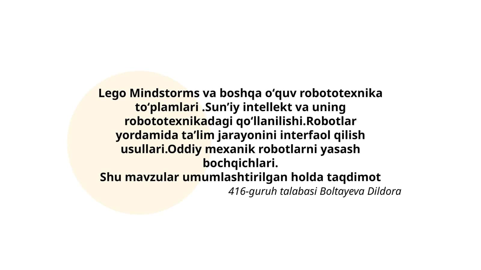 Lego Mindstorms va boshqa oʻquv robototexnika toʻplamlari 1