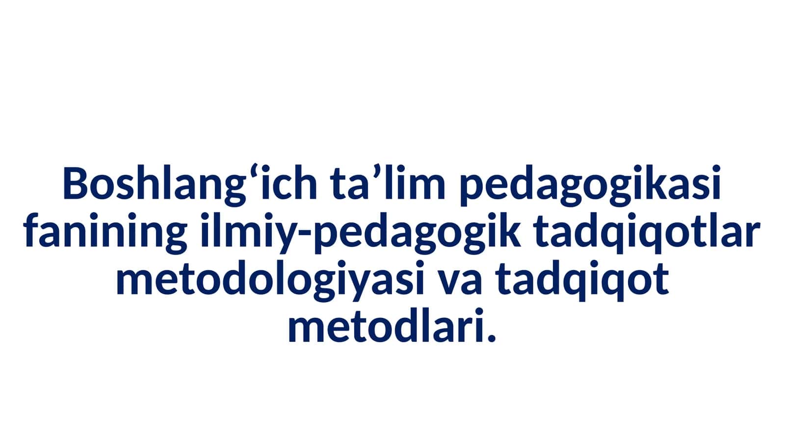 Umumiy pedagogika 1