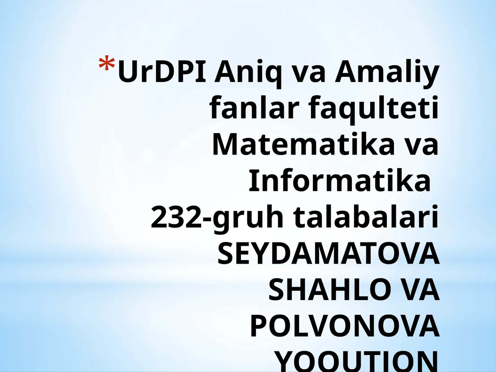 Hosilayordamida funksiyani tekshirish va grafiklarni yasash 1