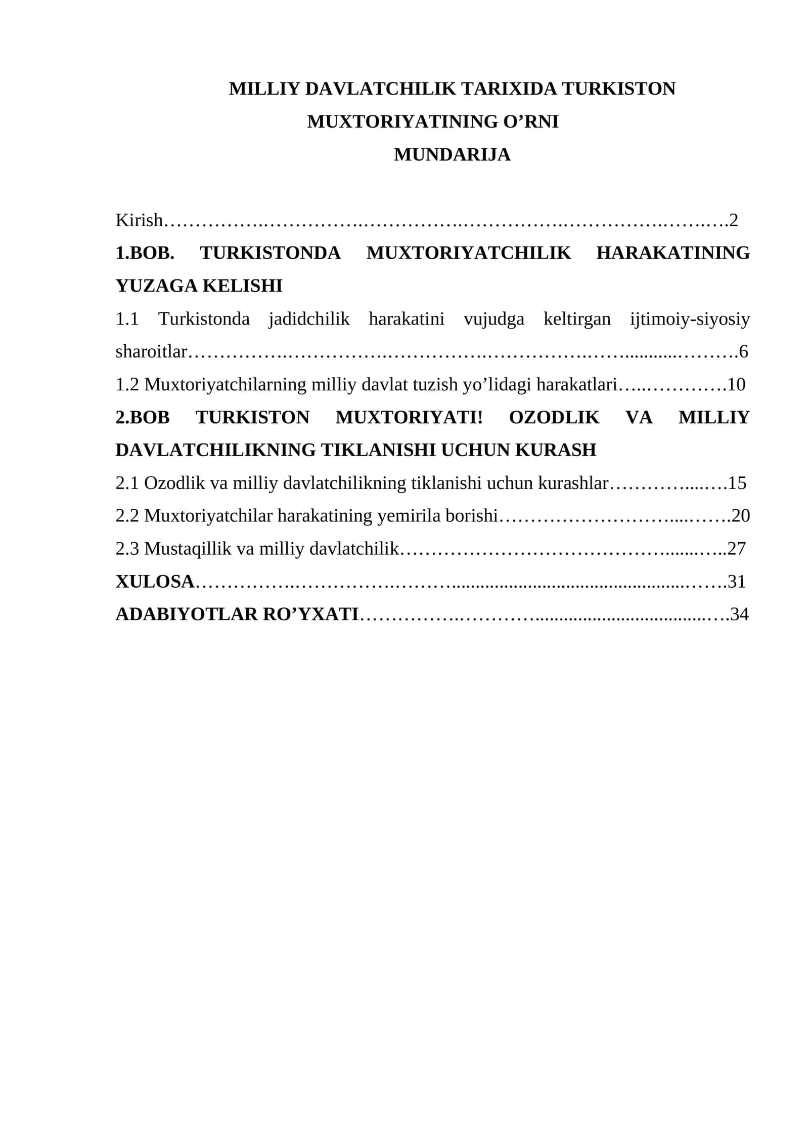 Milliy davlatchilik tarixida Turkiston muxtoriyatining o’rni 1