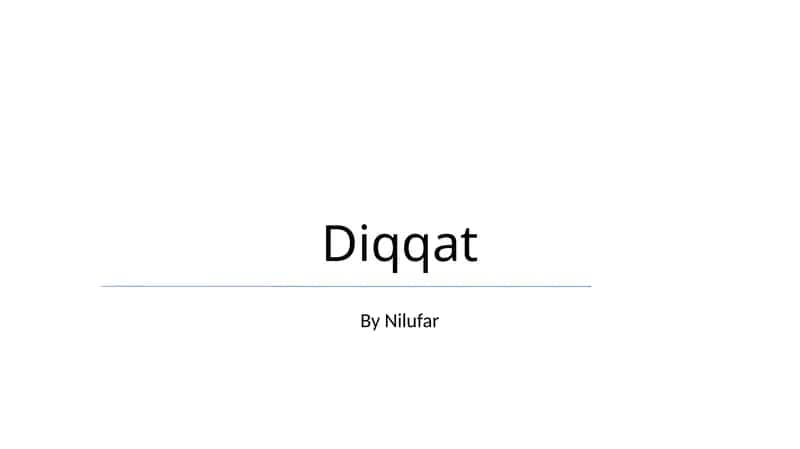 Diqqat 1