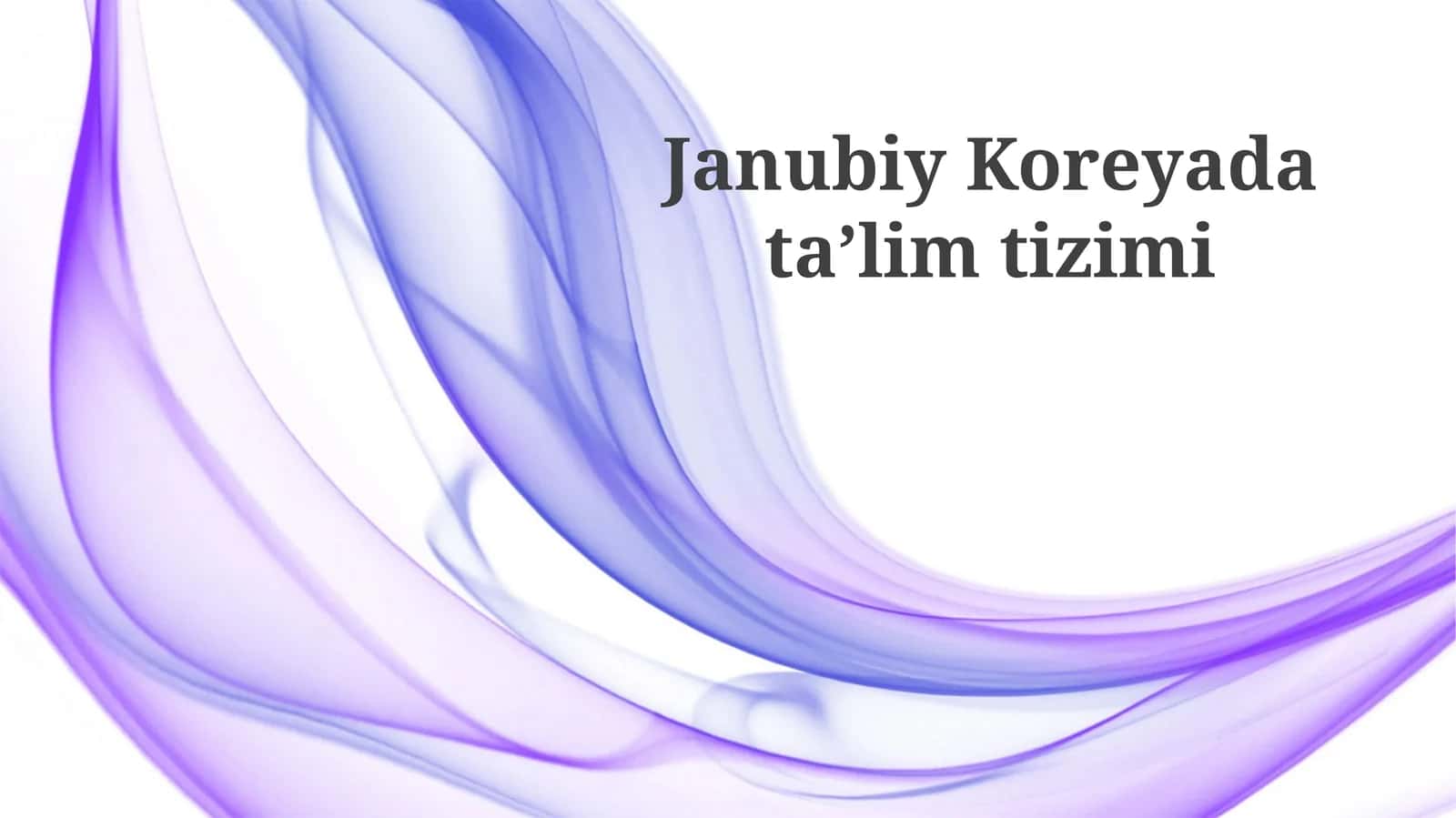 Janubiy Koreyada ta'lim tizimi 1
