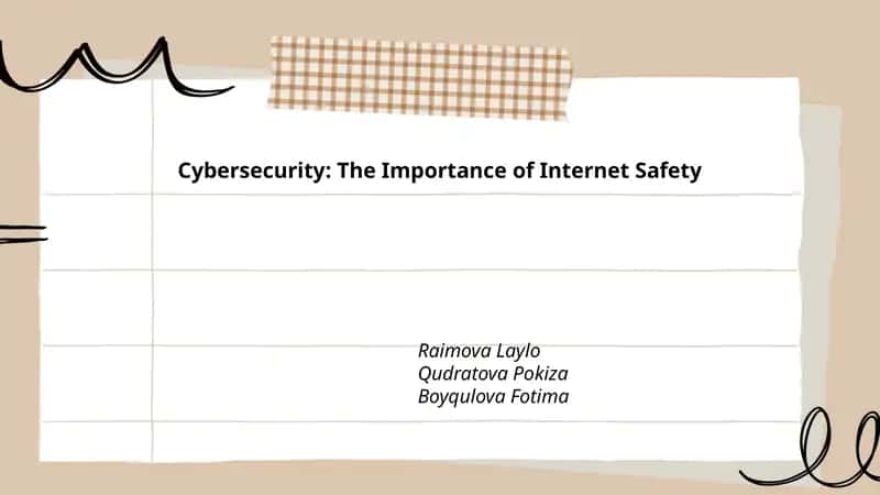 Cybersecurity: The Importance of Internet Safety 1