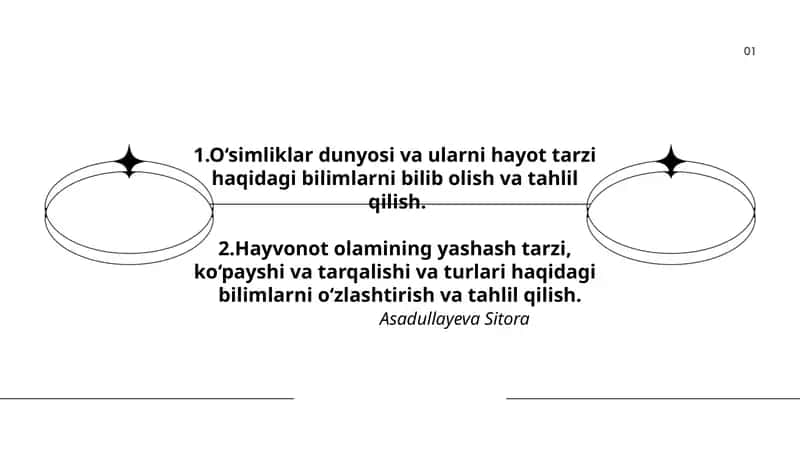 O‘simliklar dunyosi va ularni hayot tarzi 1
