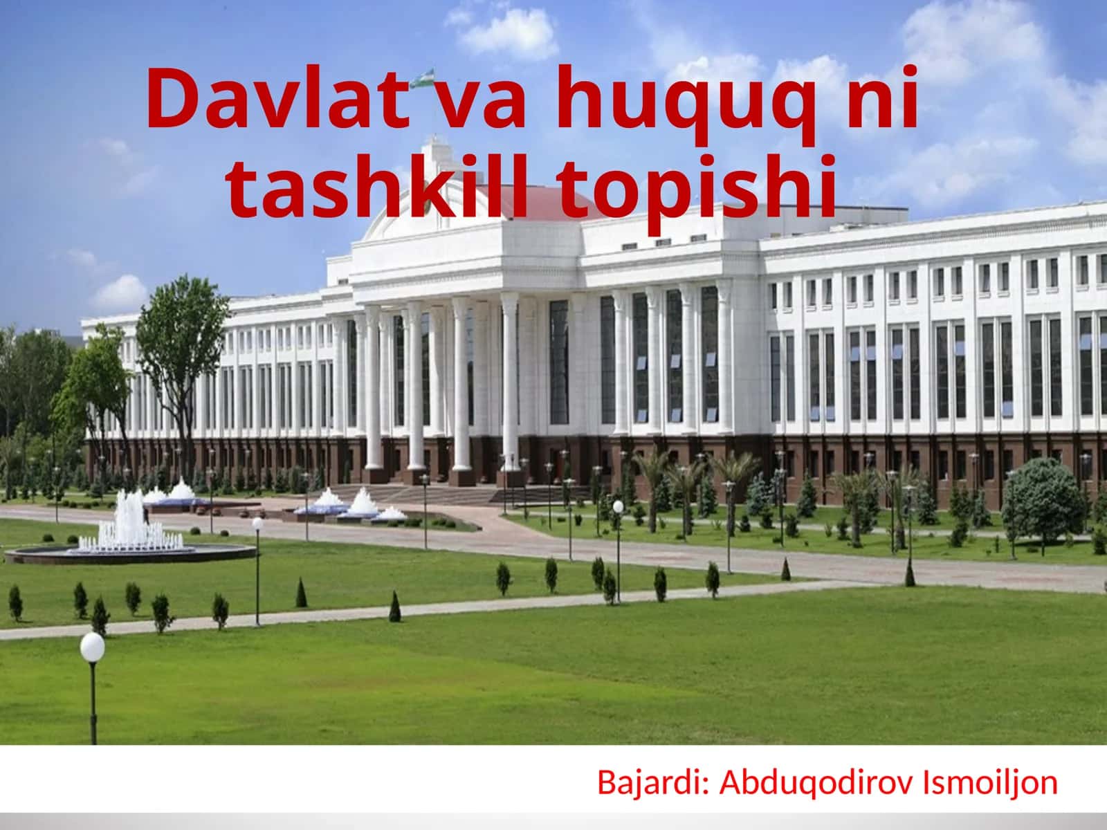 Davlat va huquqni tashkil topishi 1