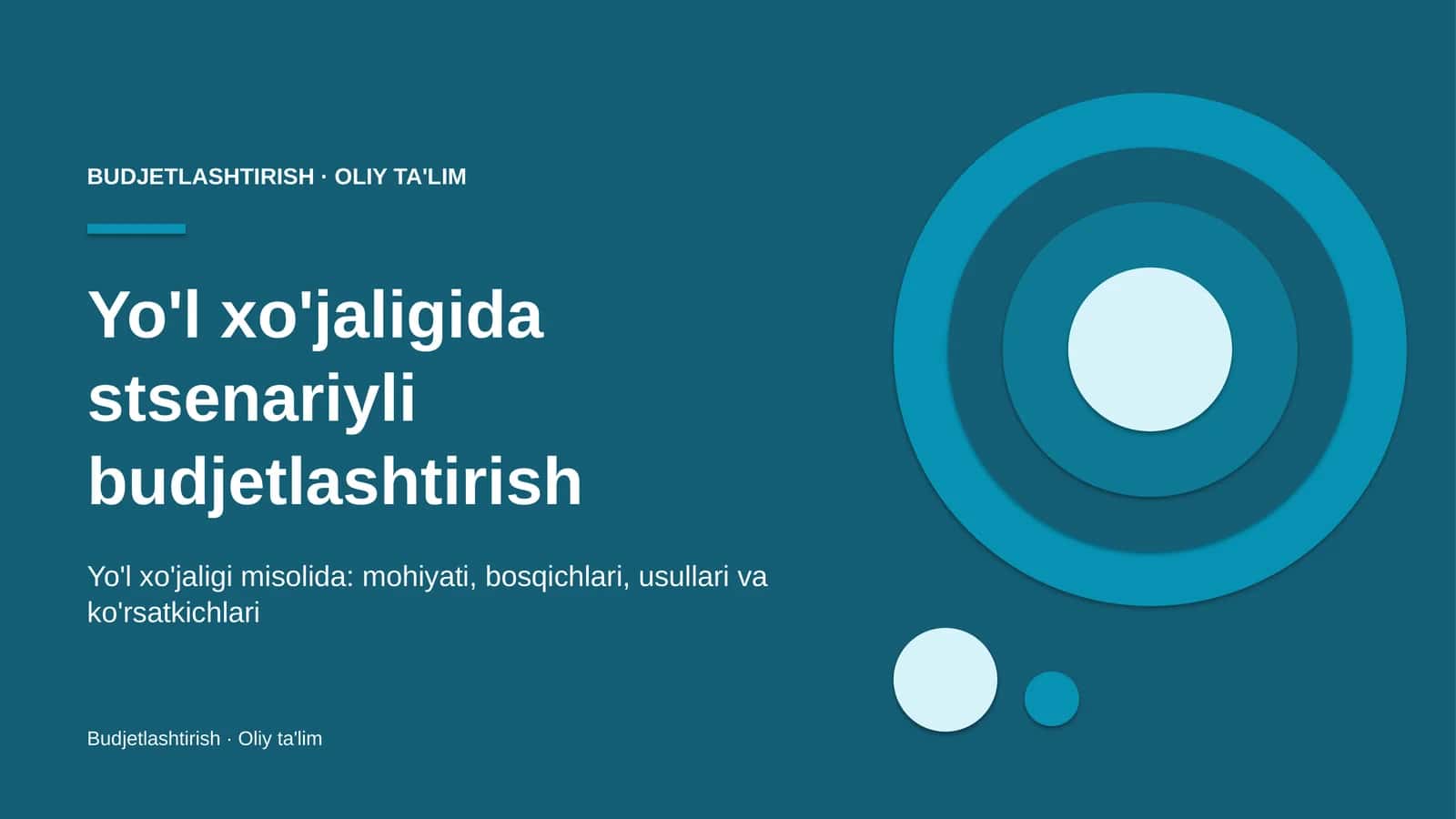 yo'l xo'jaligida stsenariyli budjetlashtirish 2858 1