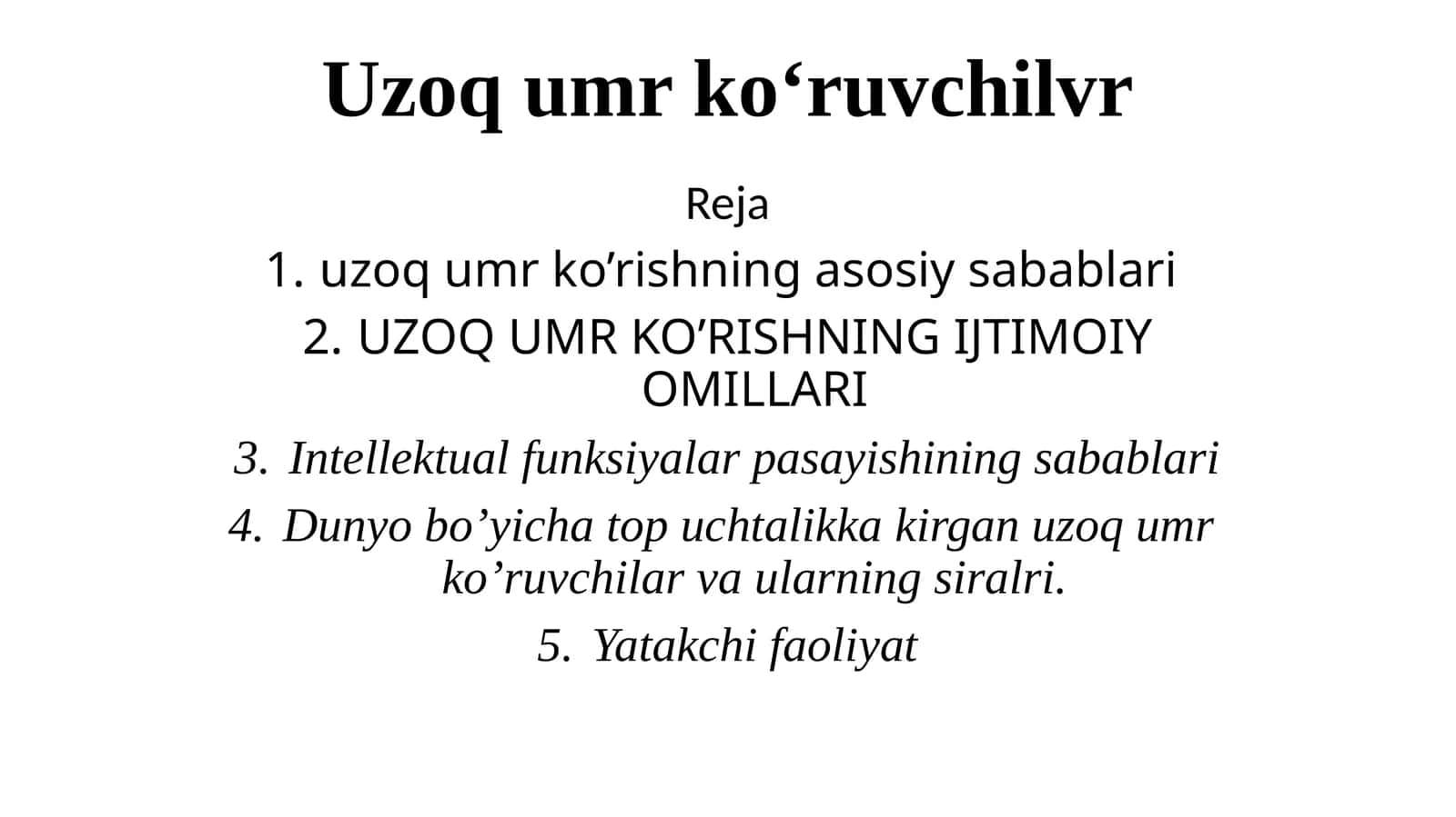 Uzoq umr kо‘ruvchilvr 1