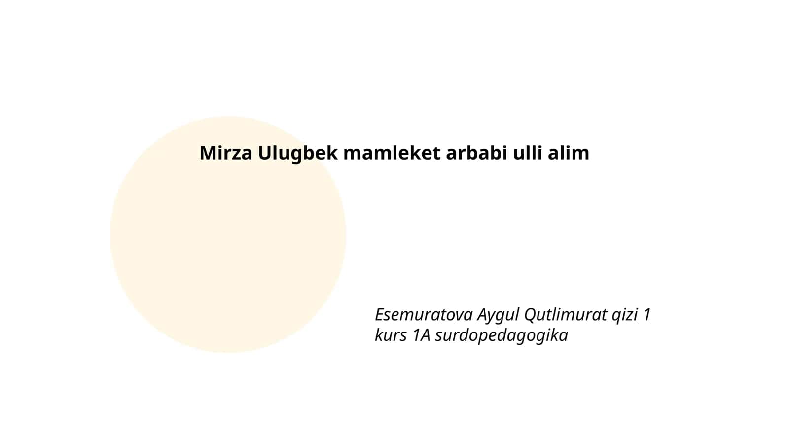 Mirzo Ulug‘bek hayoti va merosi 1