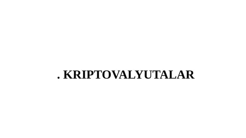 Kriptovalyutalar va Blokcheyn Texnologiyasi 1