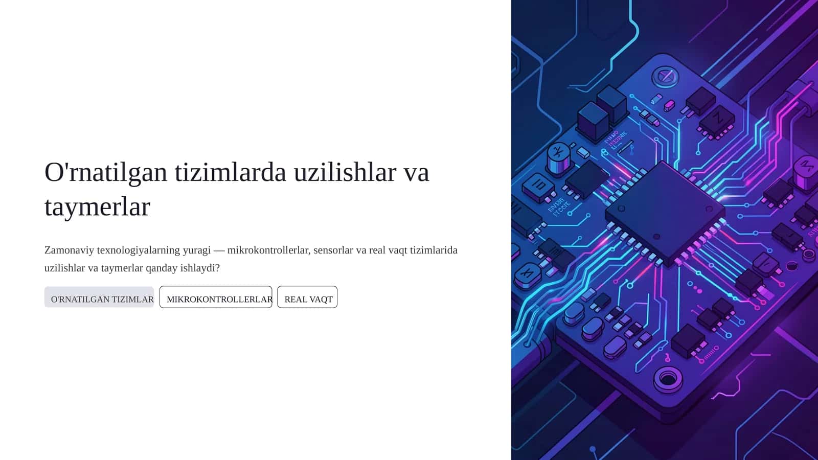 O'rnatilgan tizimlarda uzilishlar va taymerlar 1