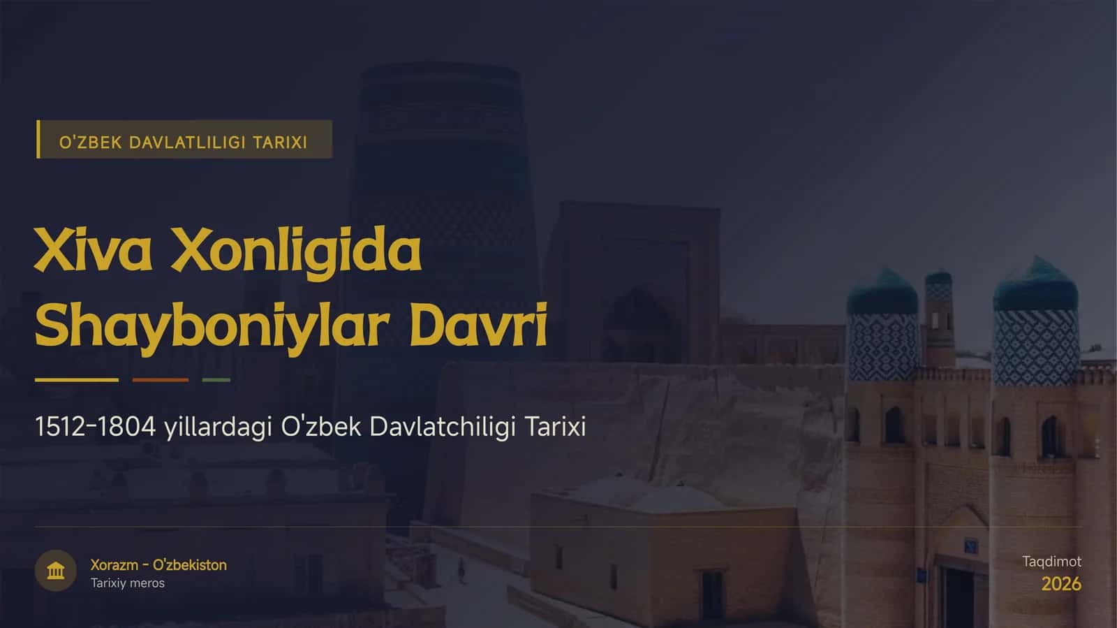 Xiva xonligida Shayboniylar davri 1