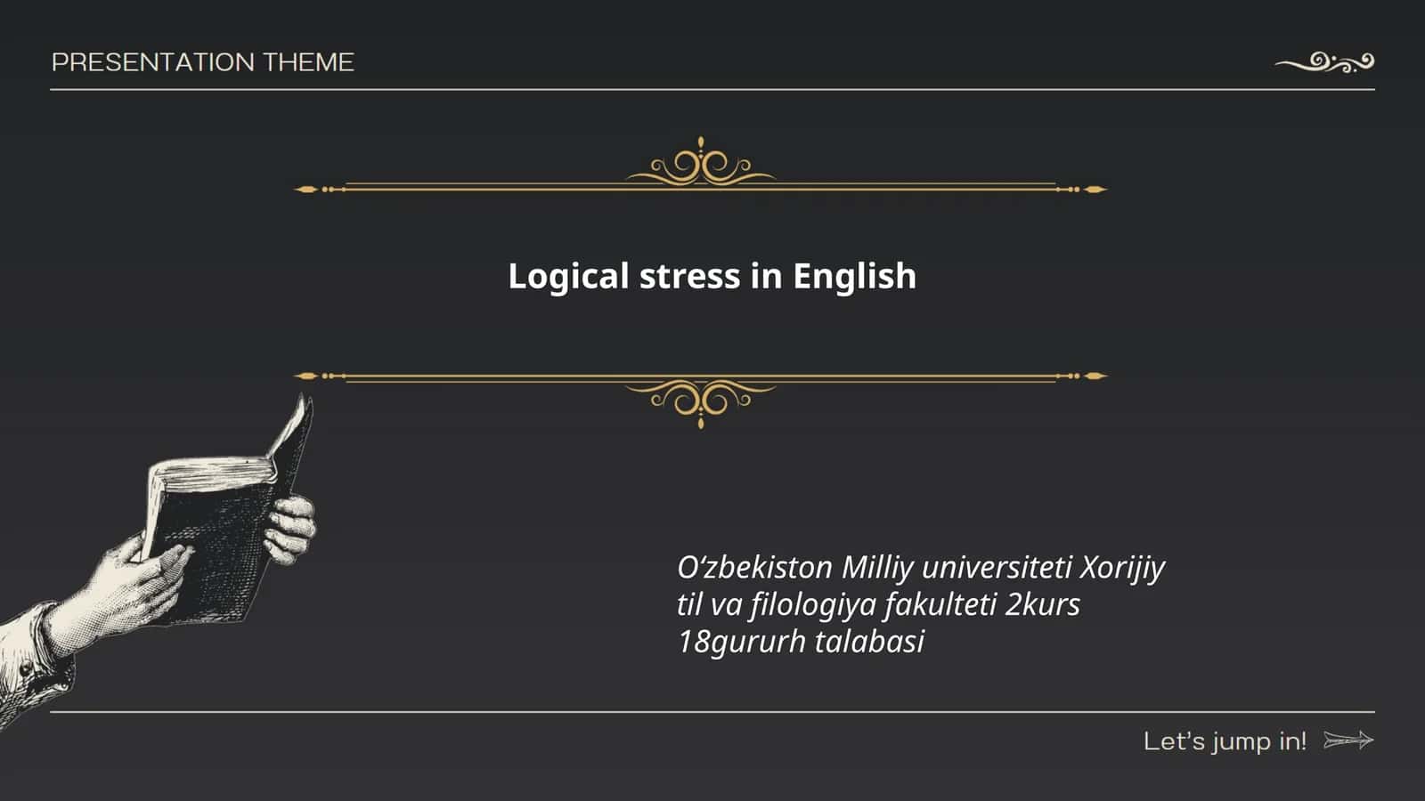 Logical stress in English 1