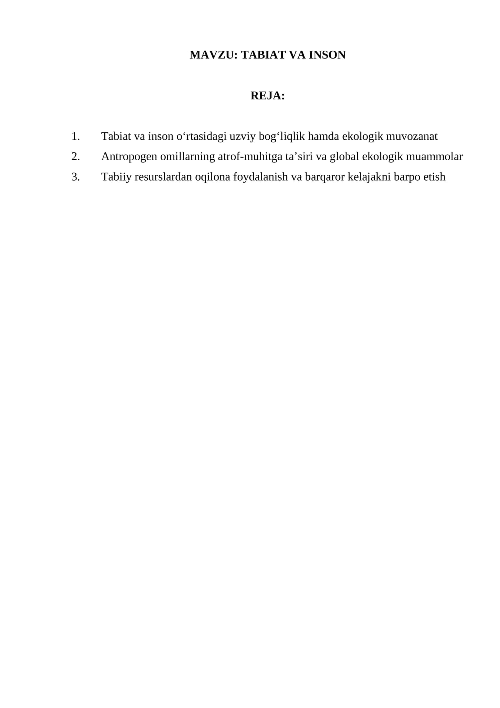 TABIAT VA INSON 1