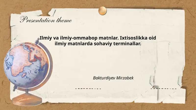 Ilmiy va ilmiy-ommabop matnlar 1