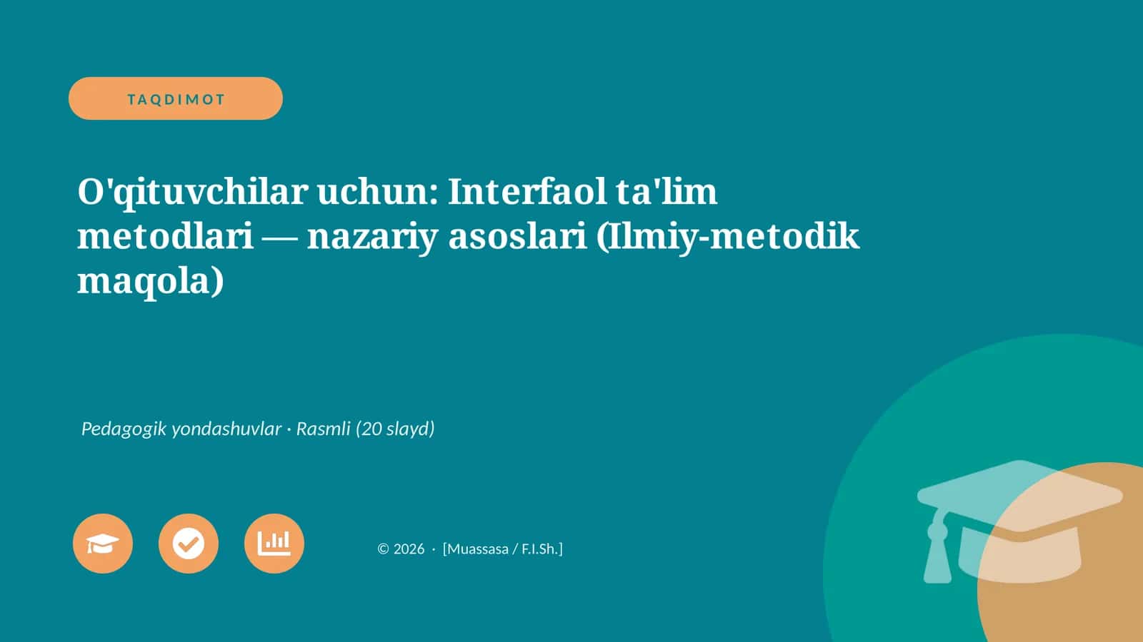 Interfaol ta'lim metodlari — nazariy asoslari 1