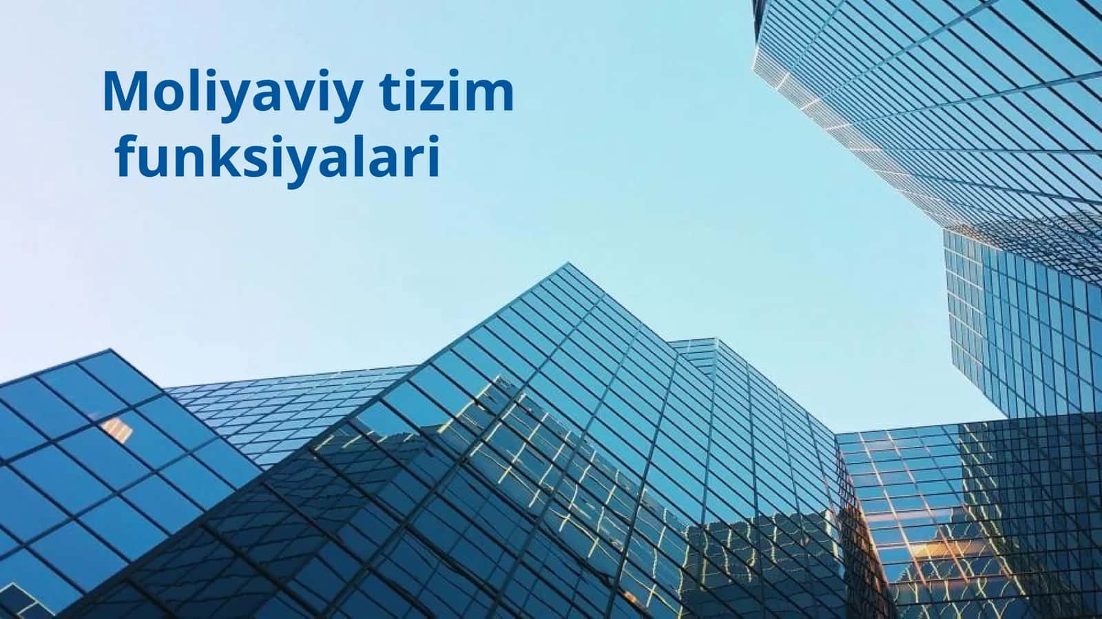 Moliyaviy tizim funksiyalari 1