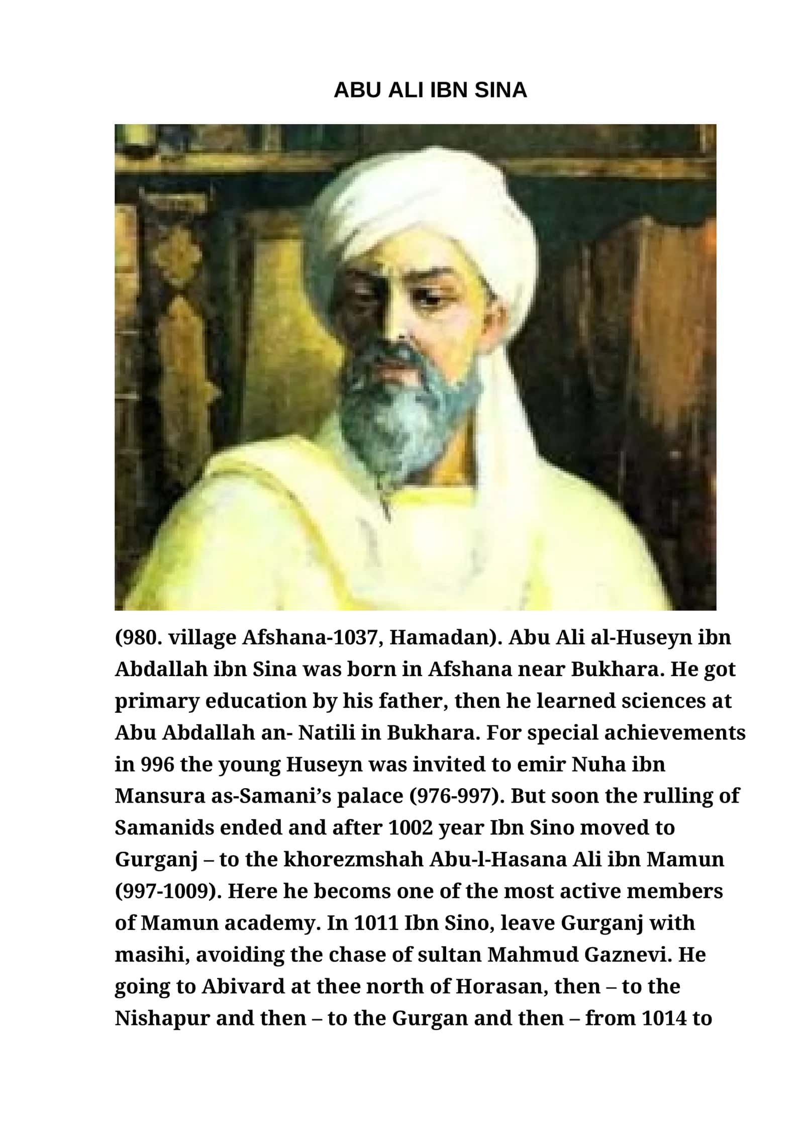 ABU ALI IBN SINA 1